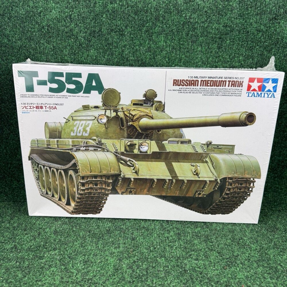 Tamiya 1/35 35257 Russian Medium Tank T-55A plastic model kit Sealed New